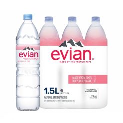 Evian Natural Spring Water 1.5L 6-Pack